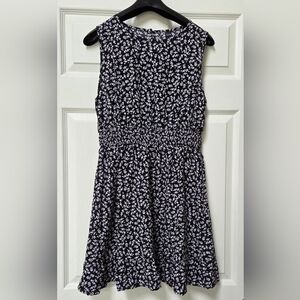 SHEIN Black and White Floral Dress